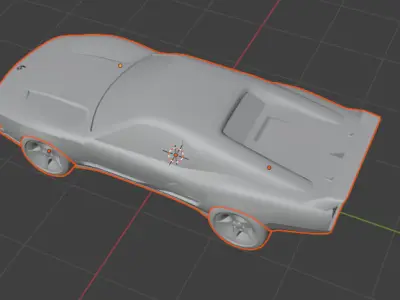 a good sport car Low-poly 3D model