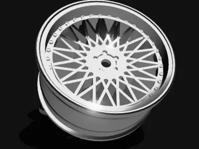 RC DRIFT CAR RIM 1 10 YABA KING MESH OFFSET plus 2 MM 3D print model