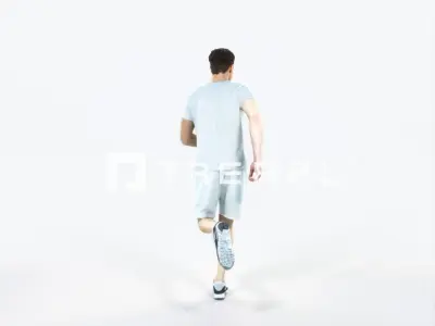 Virtue 02M Running Jogging Football Sports Man Low-poly 3D model