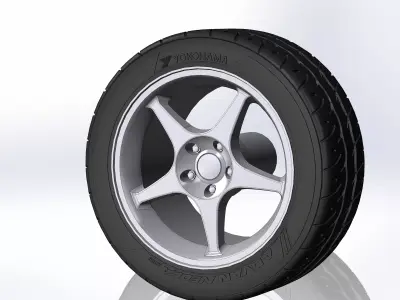 Wheel for scale model of SVT Cobra R 2000 3D print model