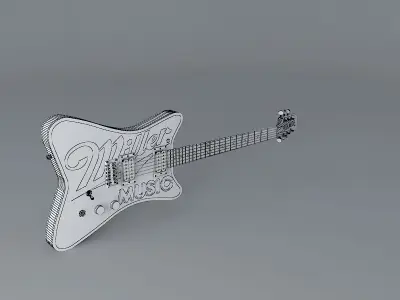 Hamer Miller Beer guitar Free 3D model
