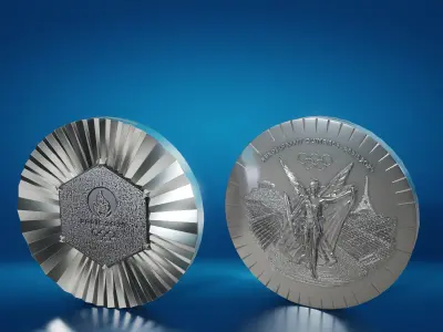 Paris 2024 Olympic Medal 3D print model