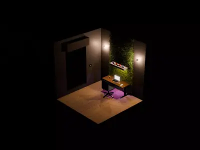 Bedroom Free low-poly 3D model