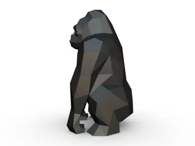 gorilla figure 3D print model