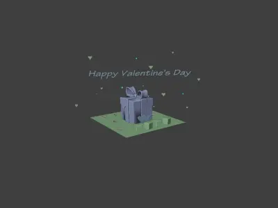 Gift Box Low-poly 3D model