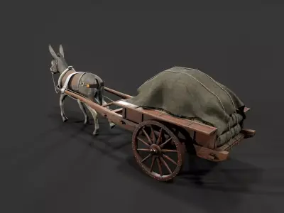 donkey Car Low-poly 3D model