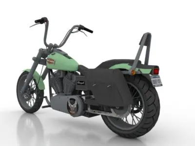 Harley Davidson Motorbike 3D model