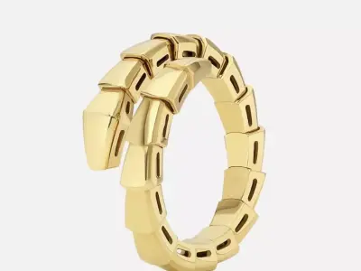 Serpenti plain ring 3D print model