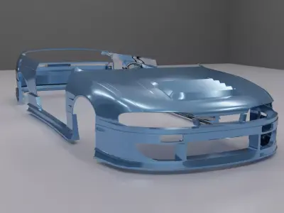 Body Kit for Nissan Silvia S14 Zenki D-Max Type II 2 Inspired Low-poly 3D model