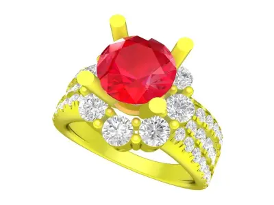 Luxury Fashion Diamond Women Ring 3D Model A5416 3D print model