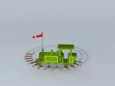 Toy train Free 3D model