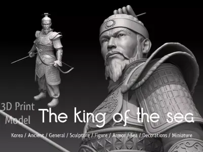 Jang Bo go        an ancient Korean sea merchant and general 3D print model