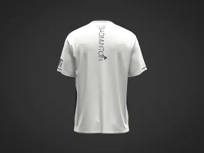 Mens sport Jersey T-shirt with graphic  3D model