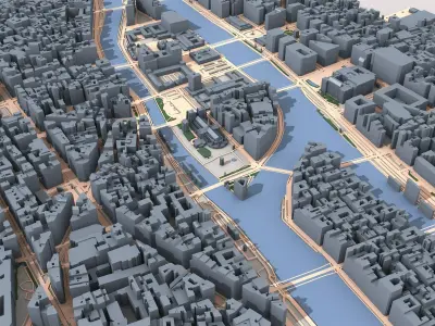 Paris City France 3D model