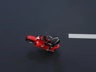 Chibi Biker Low-poly 3D model