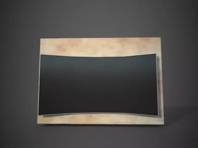 Wall mounted curved TV Low-poly 3D model