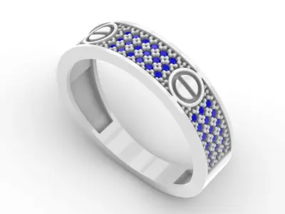 Jewelry Diamond Ring Model RG10 Free 3D print model