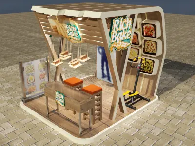 Booth Exhibition Stand a 102a  3D model