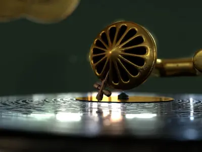 Gramophone PBR high detail 3D model