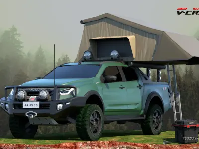 ISUZU V-CROS 4x4 2020 Low-poly 3D model