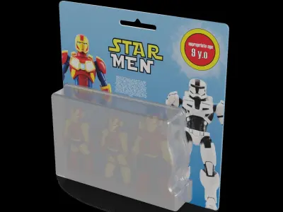 Cars and action games Action Figure Set 3D model