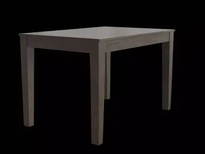 Table wooden 2 Low-poly 3D model