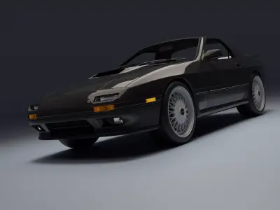 Mazda RX-7 FC Low-poly 3D model