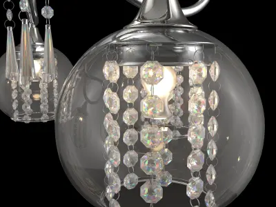  Charming Crystal Chandelier 3D model