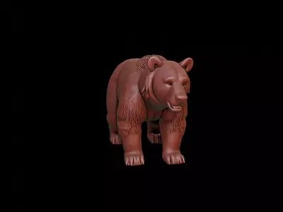 Brown Bear Animal Sculpture 3D print model purchase