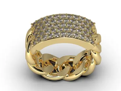  Jewelry Chain Ring  3D print model