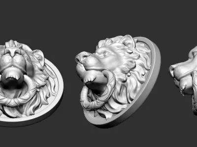 Lion Head 1 3D print model