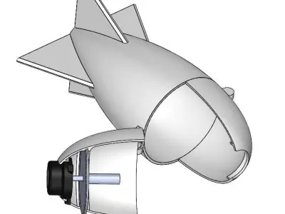 Fully printable Rocket for carp fishing 3D print model