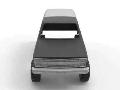 Shell and wheels 1988 Chevrolet Blazer K5 Scale 1 to 25 3D print model