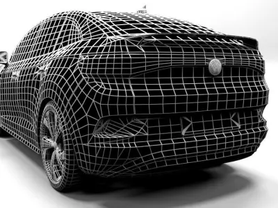 VW ID5 2022 Low-poly 3D model