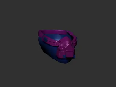 helmet high poly sculpt 3d printable  3D model 7