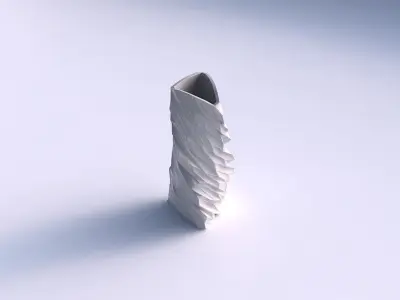 Vase twist curved tipping triangle with fine twisted organic ... 3D print model