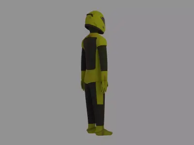 Racing Player 3D Model Low-poly 3D model