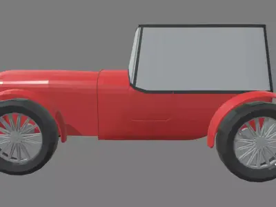 Low Poly Classic Vintage Car 01 Low-poly 3D model