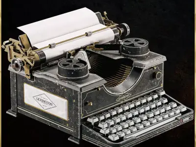 Resident Evil Typwriter - 3D ASSET Low-poly 3D model