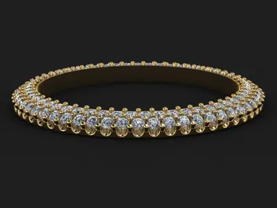 41mm Rolex Compatible Diamond bezel 2 row 1-9mm 3D print model