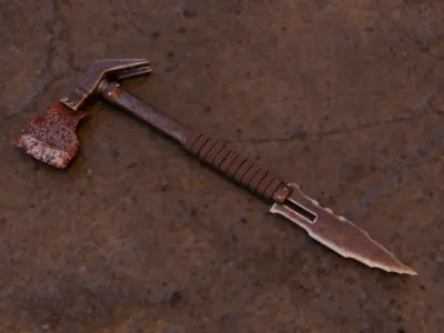 Zombie Weapon - Game-Ready Free Low-Poly 3D Model Low-poly 3D model