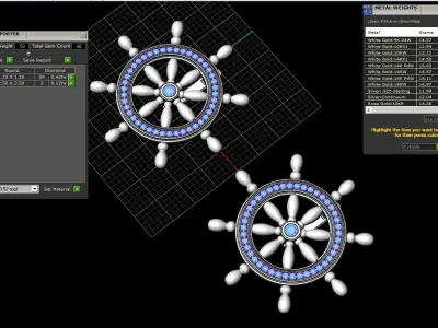 ships wheel earring model 348 3D print model
