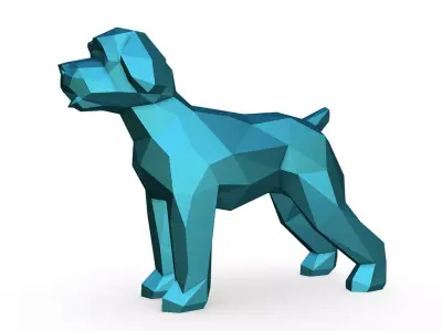 Wheaten Terrier dog 3D print model