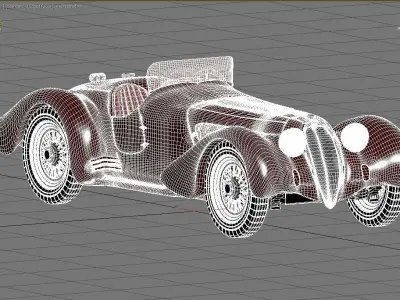 Alfa Romeo 8C 2900V Mille Miglia Roadster 3D model