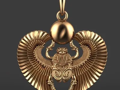 Scarab pendant 3D print model
