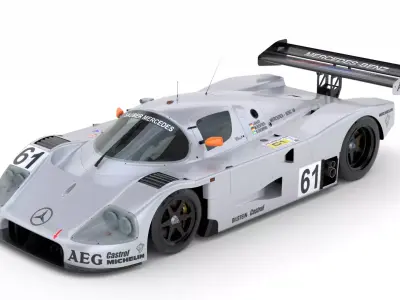 Mercedes C9 1989 Le Mans Winner 3D Model 3D model