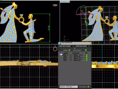 Wedding Married Pendant 3D print model