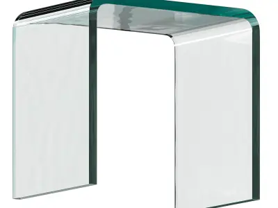 Minimalist Acrylic Side Table - Ottoman 3D model
