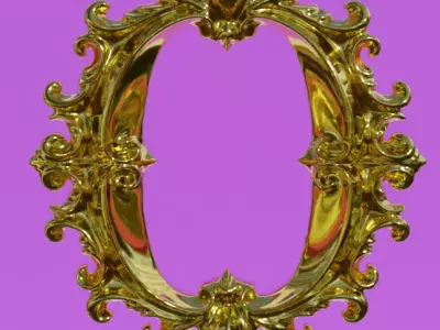 Double Sided BaroqueStyleUppercaseLetters01 3D model