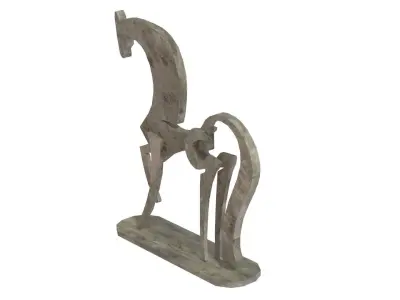 horse sculpture  Low-poly 3D model purchase